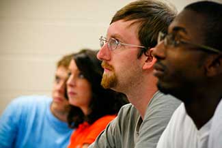 The College of Education’s Department of Leadership and Instruction hosted the third annual Hiring Simulation Fair last spring.